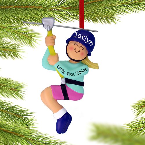 Female Zipline Ornament