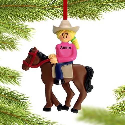 Horseback Rider Female Ornament