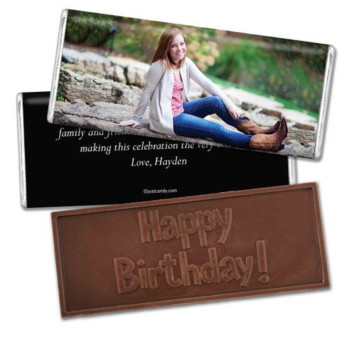 Birthday Personalized Embossed Chocolate Bar Full Photo