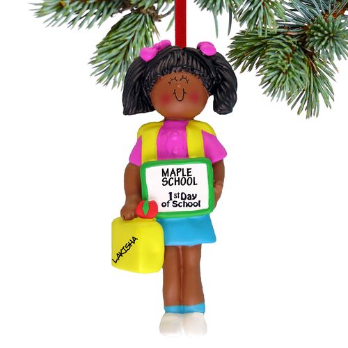 First Day of School Girl Ornament