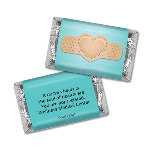 Nurse Appreciation Personalized Hershey's Miniatures Wrappers Bandage Heart
