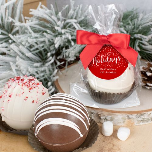 Personalized Christmas Hot Chocolate Bomb - Happy Holidays