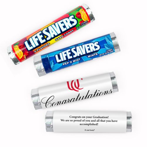 Personalized Graduation Congratulations School Logo Lifesavers Rolls (20 Rolls)