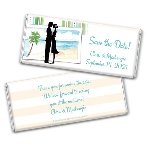 Bonnie Marcus Collection Personalized Chocolate Bar Wrappers Chocolate and Wrapper Tropical I Do Save the Date