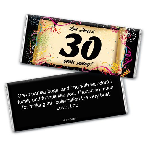 Milestones Personalized Chocolate Bar 30th Birthday Wrappers Commemorate