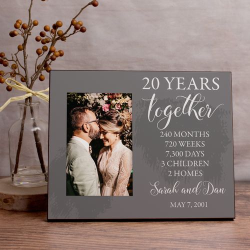 Personalized Wedding Anniversary List Picture Frame