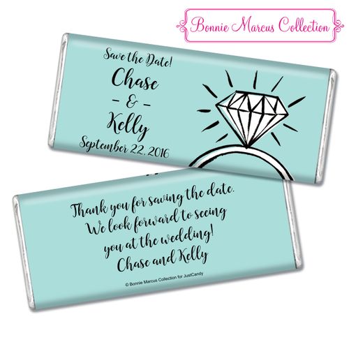 Bonnie Marcus Collection Personalized Chocolate Bar Chocolate and Wrapper Last Fling Save the Date Favor