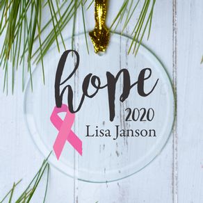 Choose your Ribbon Color - Pink Ornament