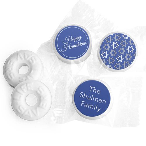 Personalized Hanukkah Festive Pattern Life Savers Mints