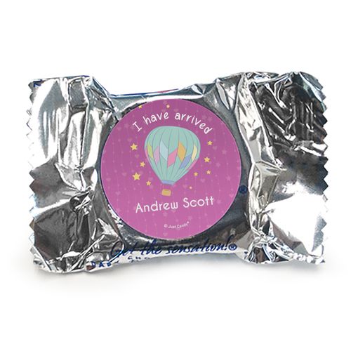Personalized Girl Birth Announcement I Have Arrived York Peppermint Patties