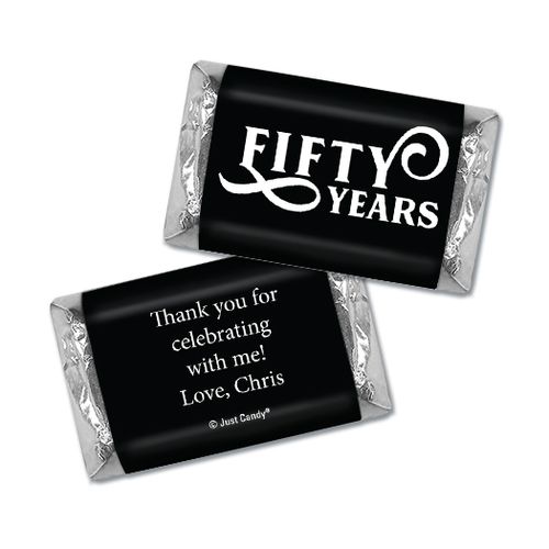 Personalized Milestones 50th Type Birthday Hershey's Miniatures