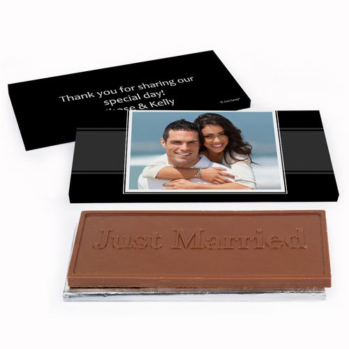 Deluxe Personalized Wedding Photo Chocolate Bar in Gift Box