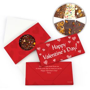 Personalized Valentine's Day Scribble Heart Gourmet Infused Belgian Chocolate Bars (3.5oz)