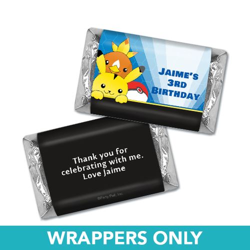 Personalized Birthday Pokemon Themed Miniatures Wrappers