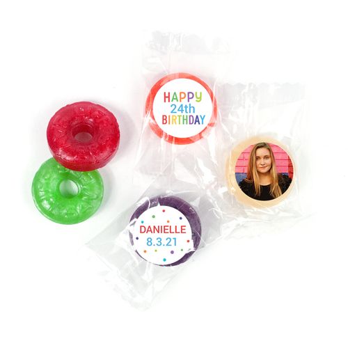 Personalized Bonnie Marcus Birthday Colorful Candles LifeSavers 5 Flavor Hard Candy