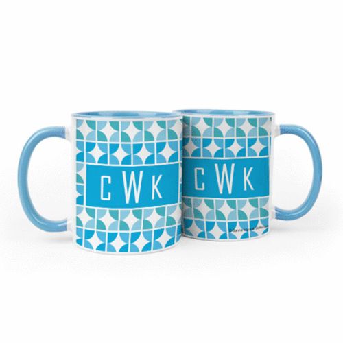 Personalized Baby Boy Announcement Pattern 11oz Mug