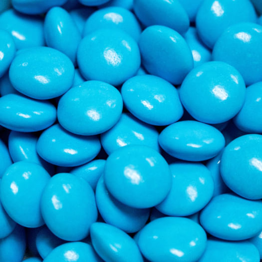 light blue candy —