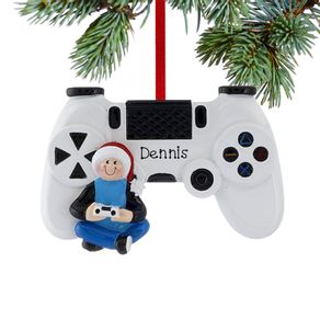 Gamer with Video Game Controller Ornament