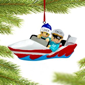 Boating Couple Ornament