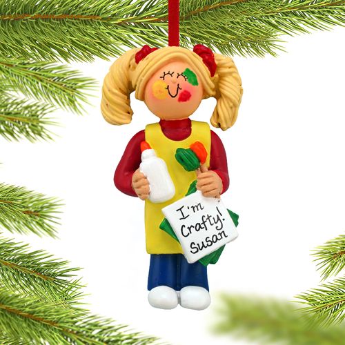 Arts and Crafts Project Girl Ornament