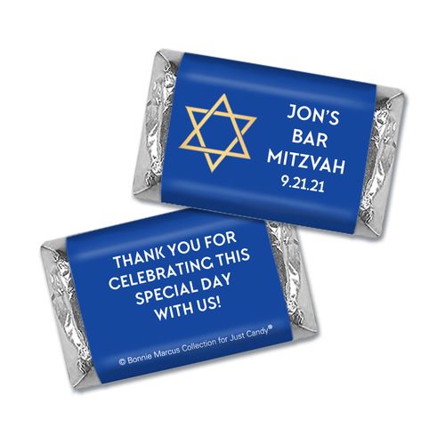 Personalized Bonnie Marcus Bar Mitzvah Traditional Star Miniatures Wrappers Only