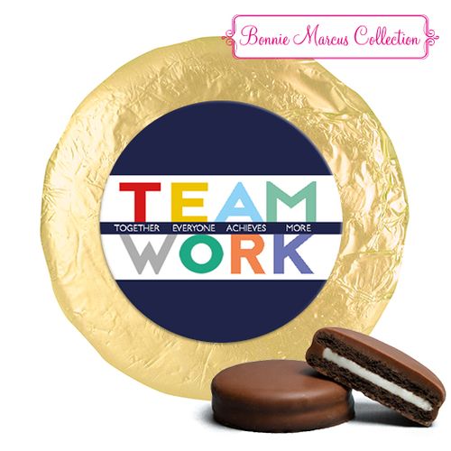 Personalized Bonnie Marcus Collection Teamwork Acrostic Belgian Chocolate Covered Oreos (24 Pack)