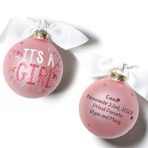 It's a Girl Popper Ornament