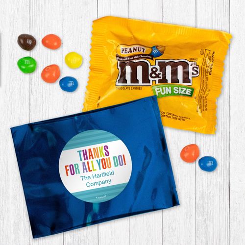 Personalized Business Thank You Stripes Peanut M&Ms