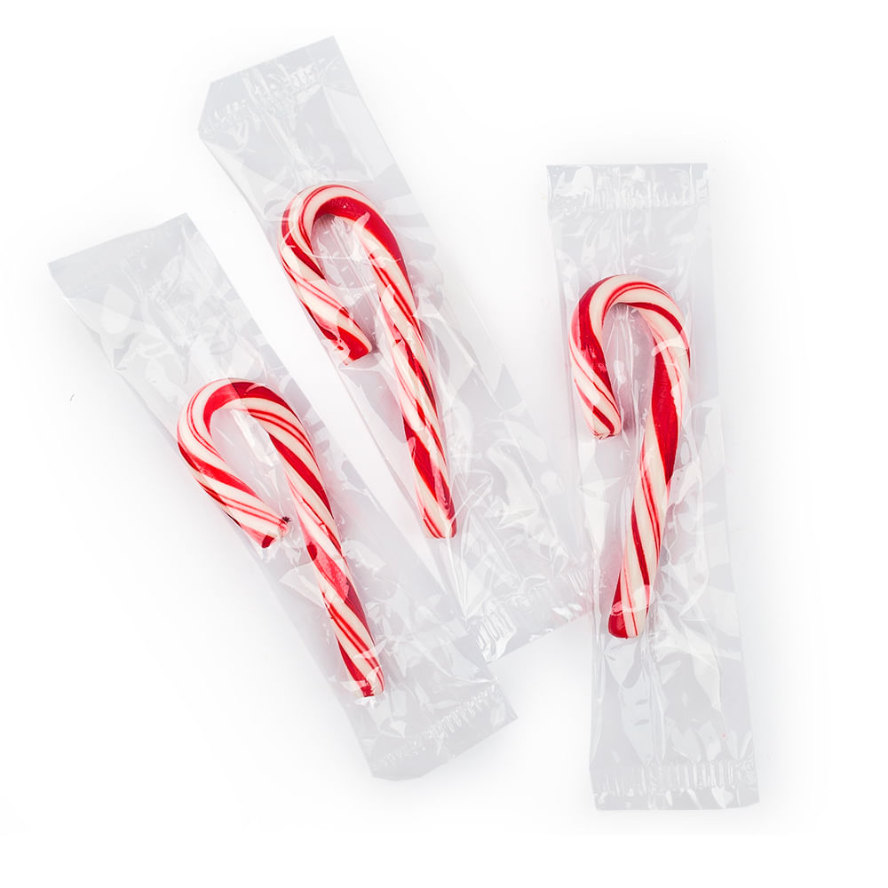 Traditional Mini Peppermint Candy Canes Bulk Candy - JustCandy.com