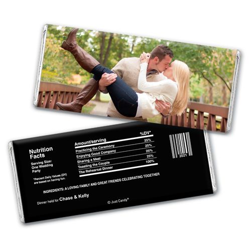 Rehearsal Dinner Personalized Chocolate Bar Wrappers Full Photo