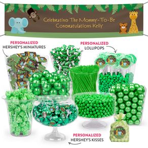 Personalized Baby Shower Jungle Safari Deluxe Candy Buffet