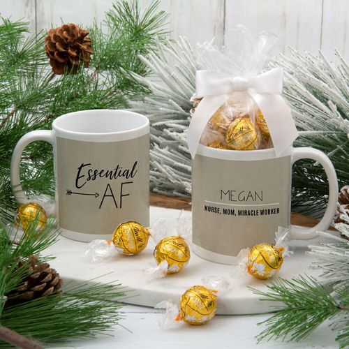 Personalized Essential AF 11oz Mug with Lindt Truffles