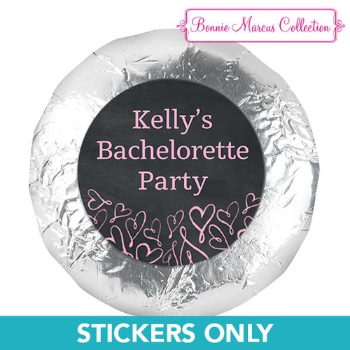 Bachelorette Party Sweetheart Swirl 1.25" Stickers (48 Stickers)