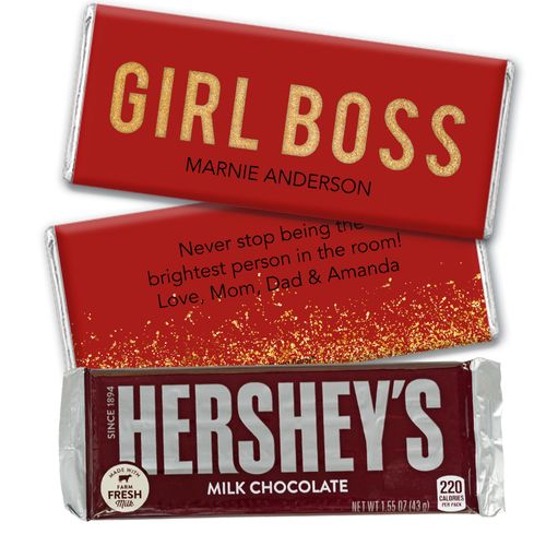 Personalized Girl Boss Hershey's Milk Chocolate Bar & Wrapper