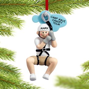 Zipline Male Ornament