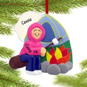 Camping Girl Ornament