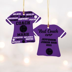 Best Coach Volleyball - Purple Ornament