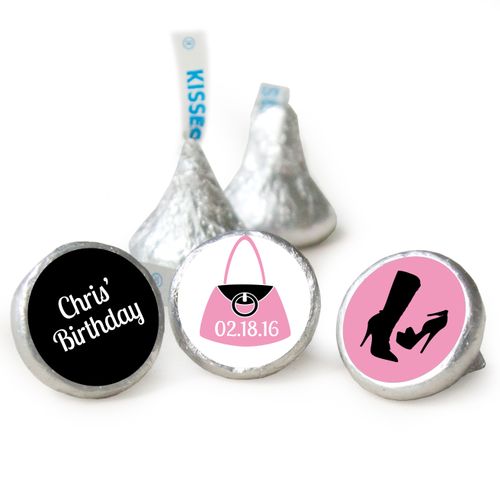 Birthday Stickers Fashionista Personalized Kisses Candy Assembled Kisses