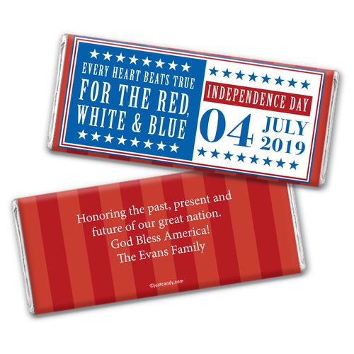 Personalized Patriotic Freedom Chocolate Bar & Wrapper