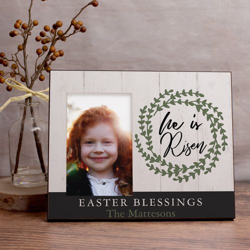 Personalized Easter He is Risen Picture Frame