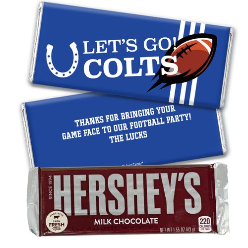 Personalized Colts Football Party Hershey's Hershey's Milk Chocolate Bar & Wrapper