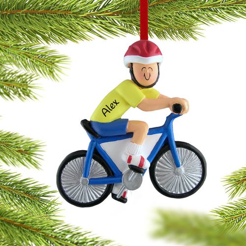 Bicycle Rider Male Ornament