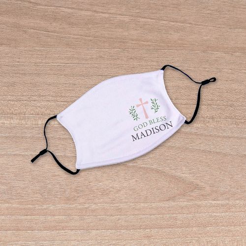 Personalized Youth Face Mask - God Bless Pink
