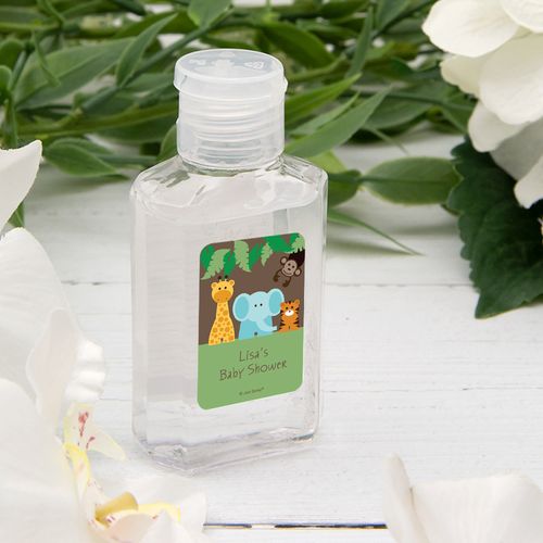 Personalized Baby Shower Jungle Buddies Hand Sanitizer 2.fl. Oz.