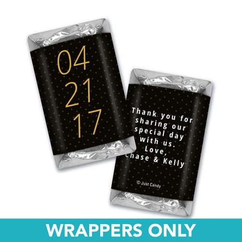 Wedding Save the Date Dots Personalized Hershey's Miniatures Wrappers