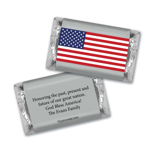 Personalized Patriotic Hershey's Miniatures Patriotic American Flag