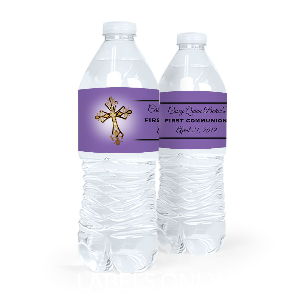 Holy Communion Water Bottle Labels for Son – Swanky Party Box