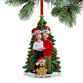 Couple with Dog Ornament