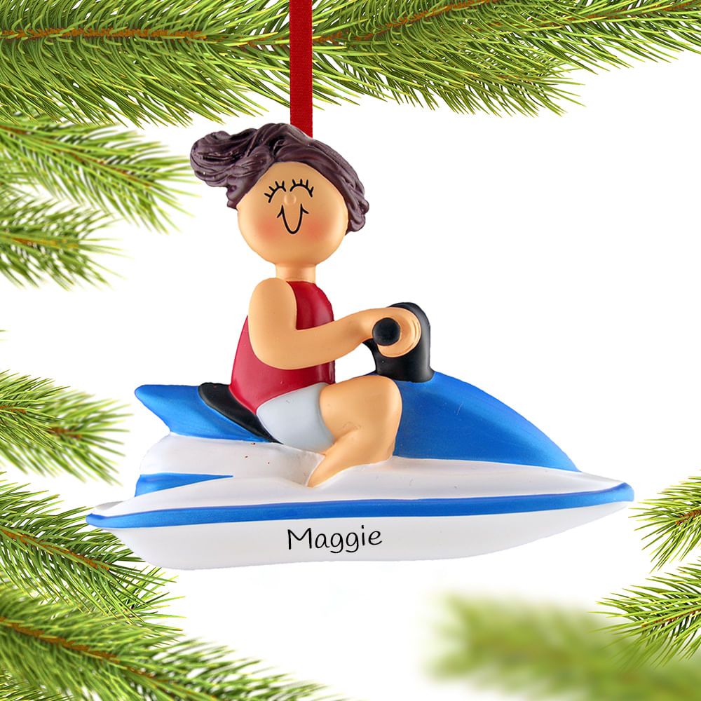 Jet Ski Female Ornament - JustCandy.com