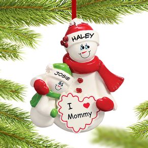 I Love Mommy 1 Child Ornament